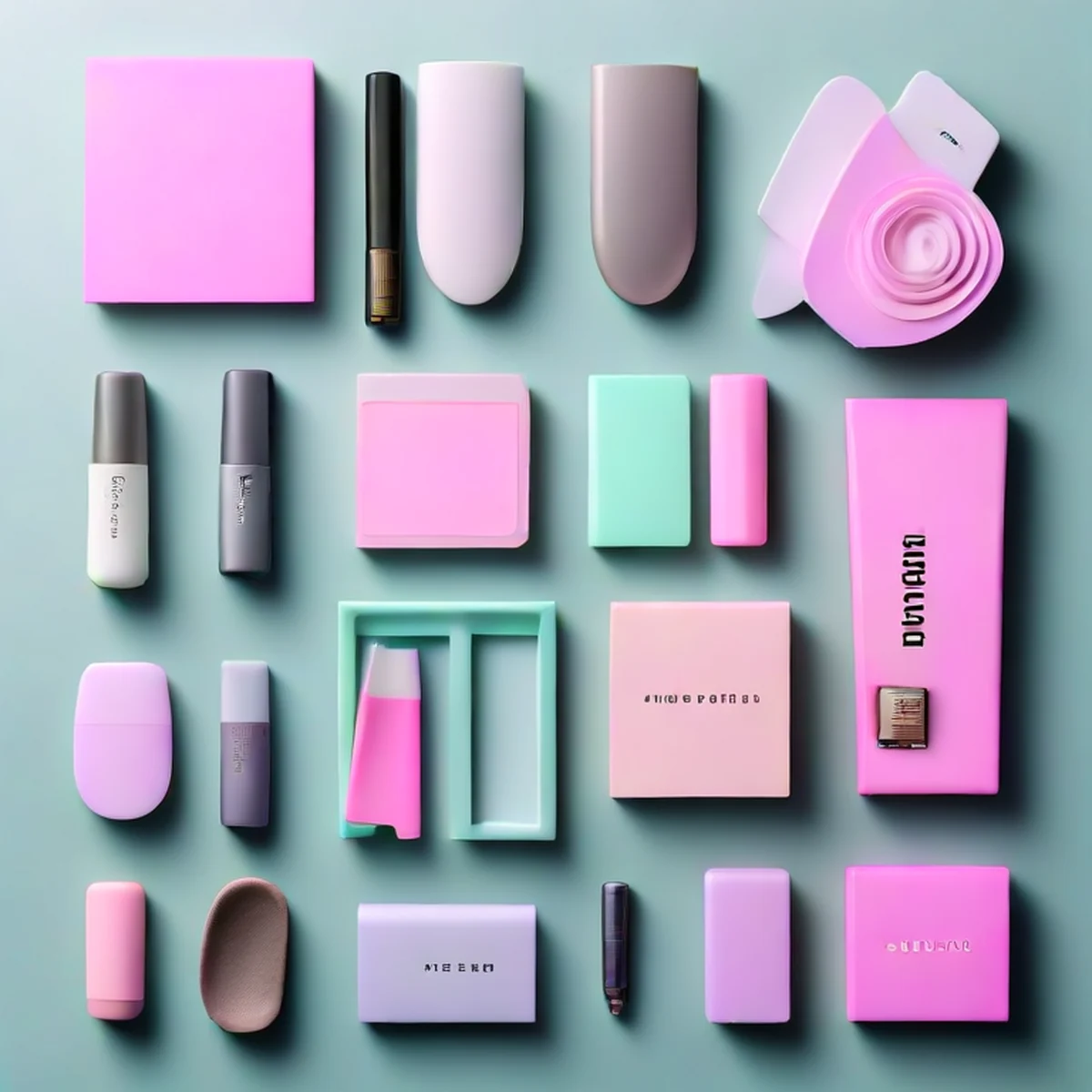 Kit de manicure para iniciantes com cores suaves e tons pastéis.